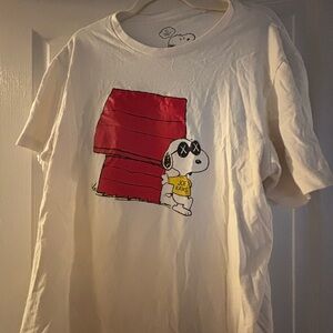 KAWS Snoopy Dog T-Shirt - Cream and Red